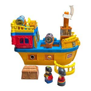 Mega Bloks My Pirate Ship Playset Electronic Sounds Tested Working Incomplete